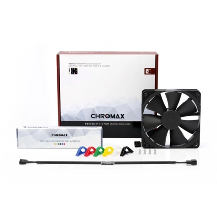 COOLER NOCTUA NF-F12 PWM chromax fekete swap 120mm