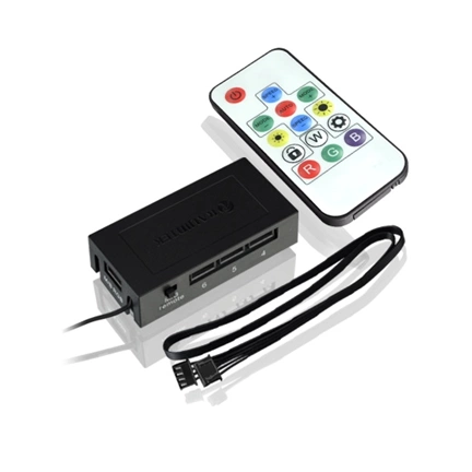 COOLER RAIJINTEK Iris 12 Rainbow A-RGB LED 3db ventilátor kontrollerrel