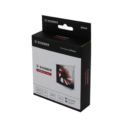 COOLER XILENCE XPF80.R.PWM (8cm), piros