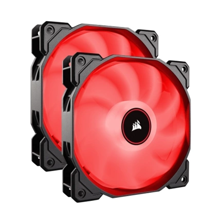 CORSAIR Air Series AF140-LED (2018) 140mm Red Dual Pack