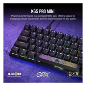 CORSAIR K65 PRO MN BLK OPX SILVER Gamer billentyűzet