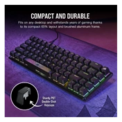 CORSAIR K65 PRO MN BLK OPX SILVER Gamer billentyűzet