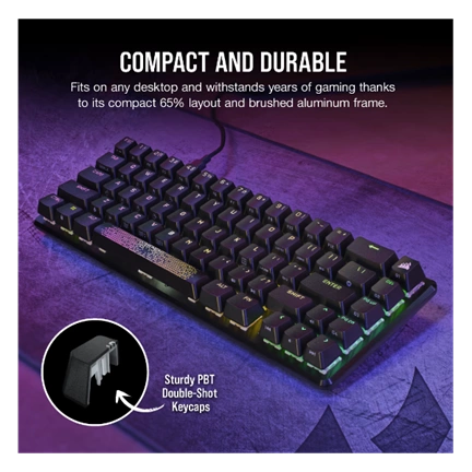 CORSAIR K65 PRO MN BLK OPX SILVER Gamer billentyűzet