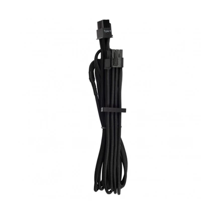 CORSAIR Premium Individually Sleeved PCIe Cables (Single Connector) Type 4 Gen 4 – Black