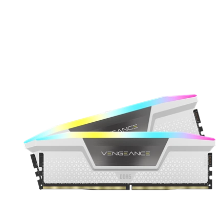 CORSAIR Vengeance RGB DDR5 6000MHz CL36 32GB Kit2 AMD Expo White