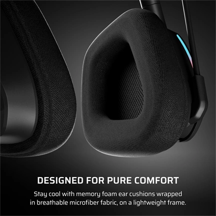 CORSAIR Vezeték Nélküli Headset, VOID v2 Wireless Gaming Headset, Dolby Atmos, carbon