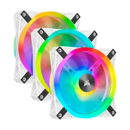 CORSAIR iCUE QL120 120mm RGB White Triple