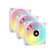 CORSAIR iCue Link QX120 RGB 120mm PWM PC Fans Starter Kit with iCue Link System Hub - White