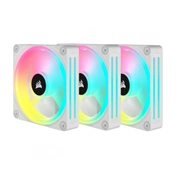 CORSAIR iCue Link QX120 RGB 120mm PWM PC Fans Starter Kit with iCue Link System Hub - White