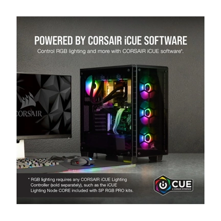 CORSAIR iCue SP120 RGB PRO Performance 120mm Triple Fan Kit with Lighting Node CORE