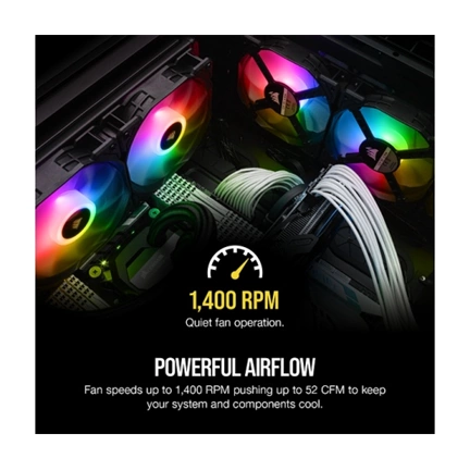 CORSAIR iCue SP120 RGB PRO Performance 120mm Triple Fan Kit with Lighting Node CORE