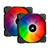 CORSAIR iCue SP140 RGB PRO Performance 140mm TwinPack with Lighting Node Core