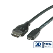 Cable ROLINE HDMI-Micro HDMI Ethernet 2m