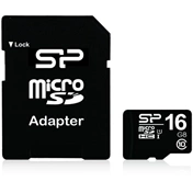 SP016GBSTH010V10SP Card MICRO SDHC Silicon Power 16GB 1 Adapter CL10