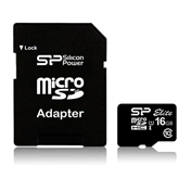 SP016GBSTHBU1V10SP Card MICRO SDHC Silicon Power 16GB UHS-I Elite 1 Adapter (40MB/s | 15MB/s) CL10