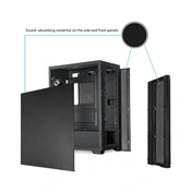 Chieftec Pro Midi Q AS-02B-OP számítógépház - ATX, 120mm-es PWM ventilátor, fekete
