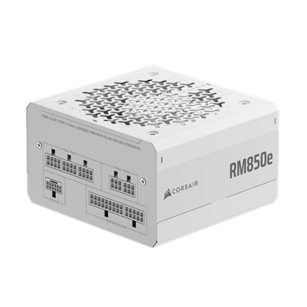Corsair RM850e tápegység - 850W, teljesen moduláris, ATX 3.1, PCIe 5.1 támogatás, alacsony zajú