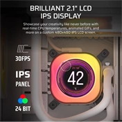 Corsair iCUE LINK Titan 360 RX LCD ARGB komplett vízhűtőrendszer - fehér