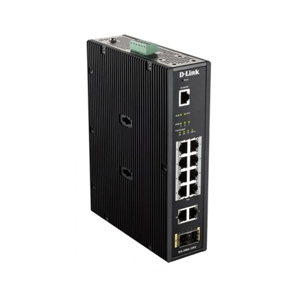 D-Link DIS-200G-12PS 12-Port Gigabit Smart Managed Industrial PoE Switch-240W PoE Budget