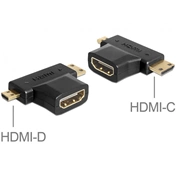DELOCK Adapter HDMI-A female > HDMI-C + HDMI-D male