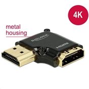 DELOCK Adapter HDMI with Ethernet – HDMI-A female > HDMI-A male 4K 90° angled left (65660)
