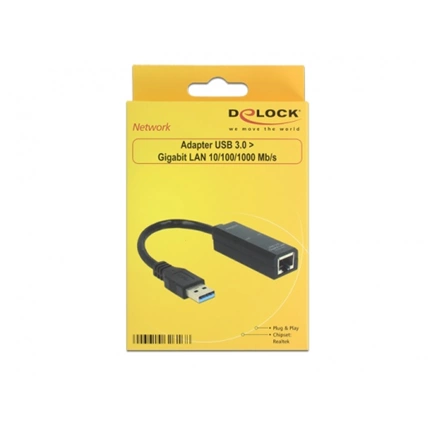 DELOCK Adapter USB 3.0 > Gigabit LAN 10/100/1000 Mb/s (62616)