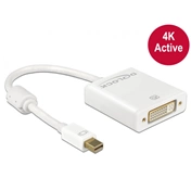 DELOCK Adapter mini Displayport 1.2-dugós csatlakozó > DVI-csatlakozóhüvely 4K aktív fehér (62604)
