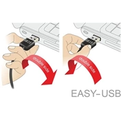 DELOCK Cable EASY-USB 2.0-A male -> USB 2.0-A female extension 2 m