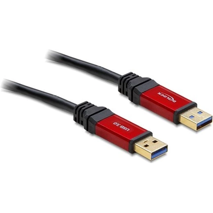DELOCK Cable USB 3.0-A male / male 2 m Premium (82745)