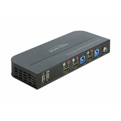 DELOCK HDMI KVM switch 4K 60 Hz USB 3.0-vel és audióval