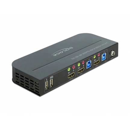 DELOCK HDMI KVM switch 4K 60 Hz USB 3.0-vel és audióval