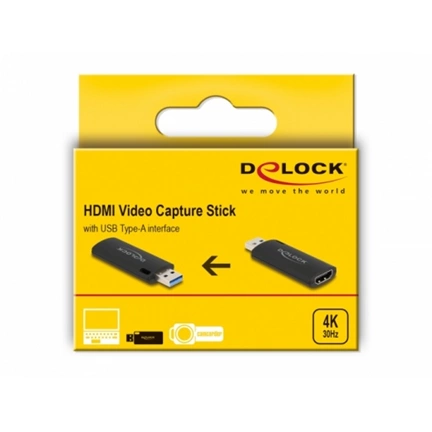 DELOCK HDMI video felvevő stick USB Type-A