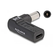 DELOCK Laptop töltőkábel adapter USB-C anya - Dell 7,4x5,0mm apa 90 fokban hajlított