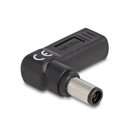 DELOCK Laptop töltőkábel adapter USB-C anya - Dell 7,4x5,0mm apa 90 fokban hajlított