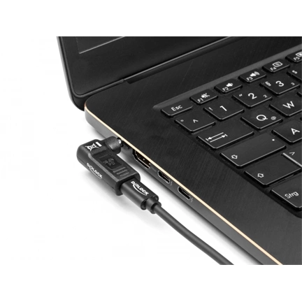 DELOCK Laptop töltőkábel adapter USB-C anya - Dell 7,4x5,0mm apa 90 fokban hajlított