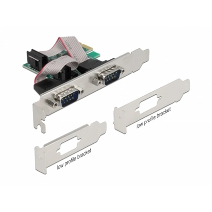 DELOCK PCI-E Express-kártya > 2 x Soros RS-232