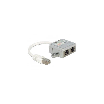 DELOCK RJ45 Port Doubler 1 RJ45 plug -> 2 RJ45 jacks (1x Ethernet, 1x ISDN)