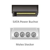 DELOCK Tápkábel Molex 4pin male -> SATA 15pin female (60100)