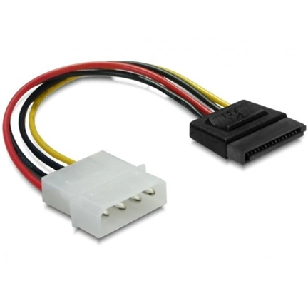 DELOCK Tápkábel Molex 4pin male -> SATA 15pin female (60100)
