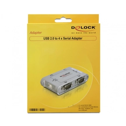 DELOCK USB 2.0 to 4 x serial adapter (87414)