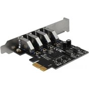 DELOCK USB 3.0 PCI Express Kártya, 4 x külso A-típusú anya csatlakozóval (3 év)