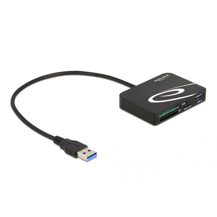 DELOCK USB 3.2 Gen 1 Type-A XQD/SD/MicroSD kártyaolvasó