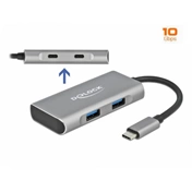 DELOCK USB 3.2 Gen 2 hub 2x Type-A + 2x Type-C