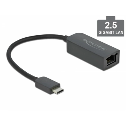 DELOCK adapter USB Type-C / 2,5 Gigabit LAN kompakt