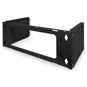 DIGITUS 19" 4U 195x505x250mm nyitott fekete fali patch konzol