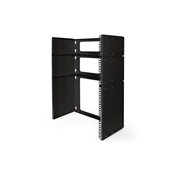 DIGITUS 19" 4U 195x505x250mm nyitott fekete fali patch konzol