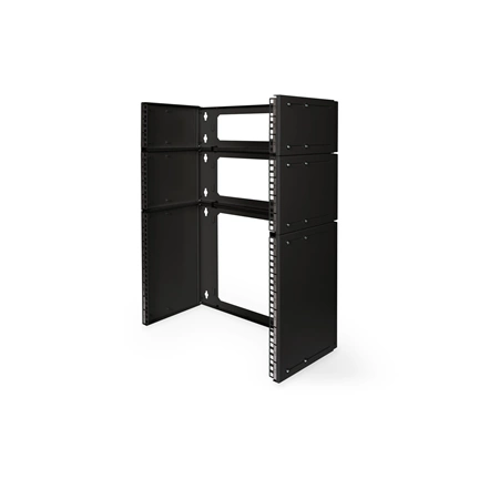 DIGITUS 19" 8U 372x505x250mm nyitott fekete fali patch konzol