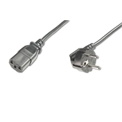 DIGITUS 250V 10A IEC C13 90 fok csatlakozó CEE 7/7 schuko dugó 0,75m tápkábel