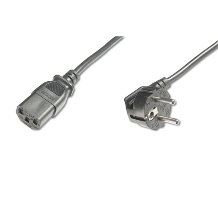 DIGITUS 250V 10A IEC C13 90 fok csatlakozó CEE 7/7 schuko dugó 0,75m tápkábel