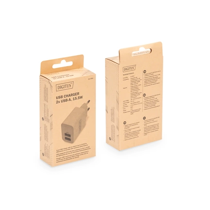 DIGITUS DA-10061 2 port USB Type-A 15.5W töltőadapter